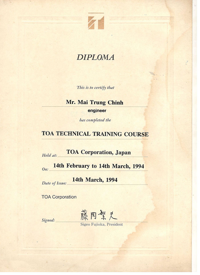 TCA (Trung Chính Audio) hơn 25 năm phân phối TOA Nhật Bản tại Việt Nam