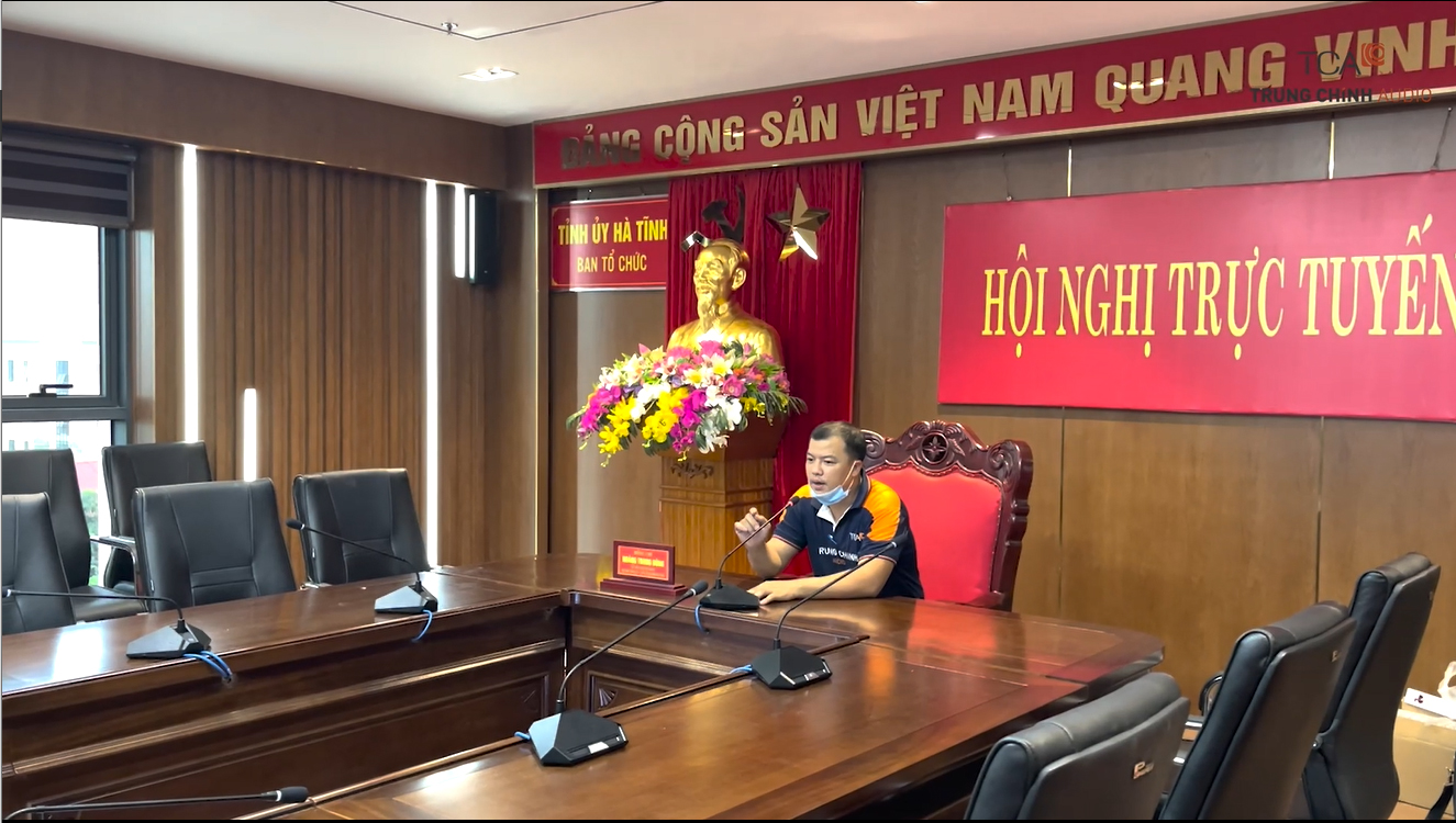 lắp đặt hệ thống âm thanh phòng họp trực tuyến cho văn phòng Tỉnh Ủy Hà Tĩnh