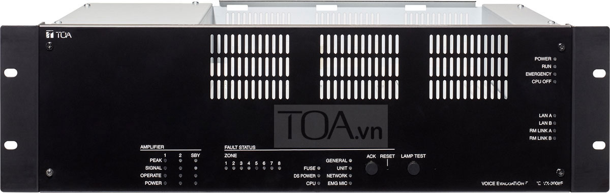 Khung giám sát 8 kênh TOA VX-3008F	chính hãng bảo hành 12 tháng