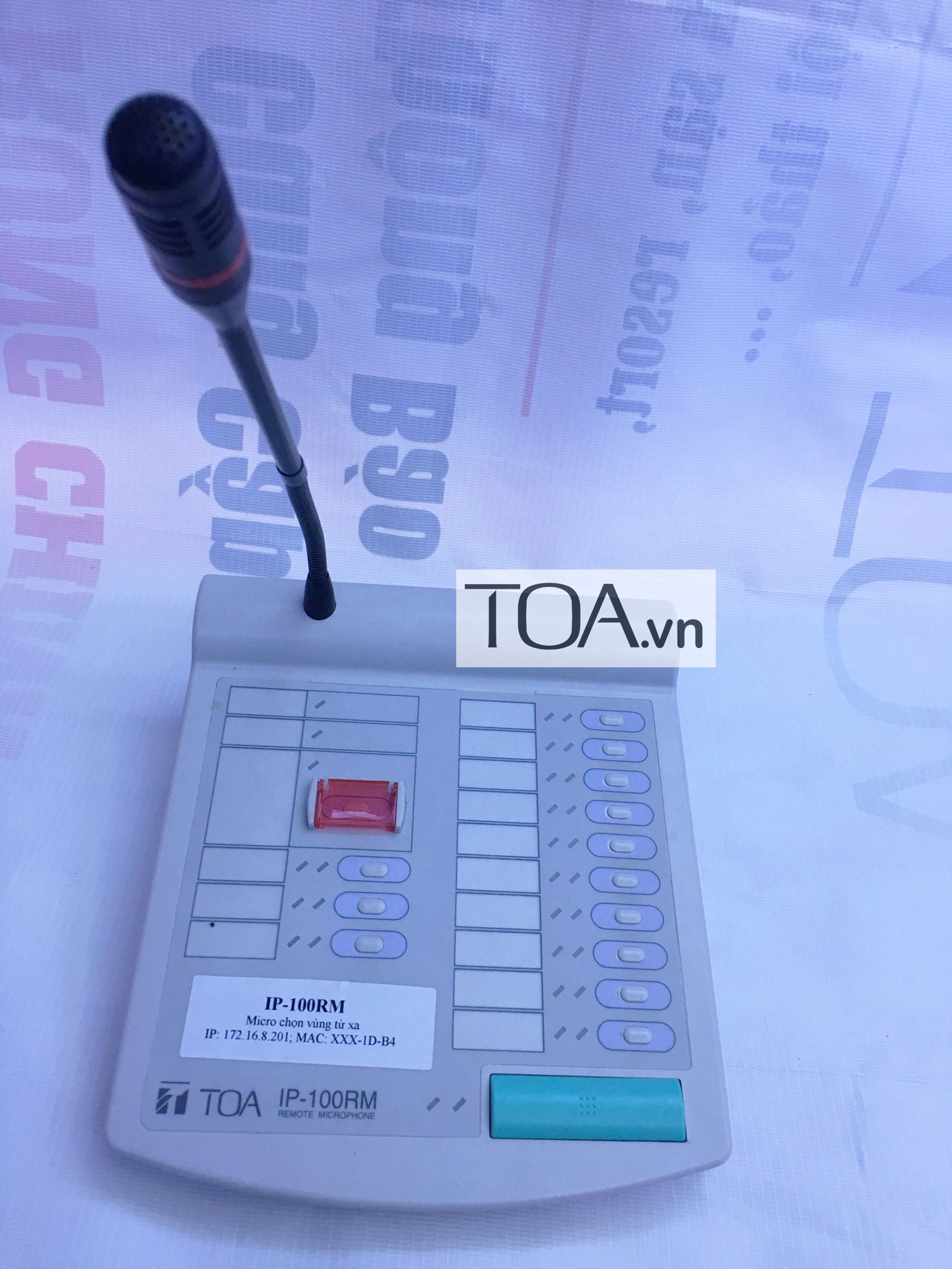 Micro chọn vùng từ xa TOA IP-100RM | TOA  IP-100RM | Micro TOA  IP-100RM