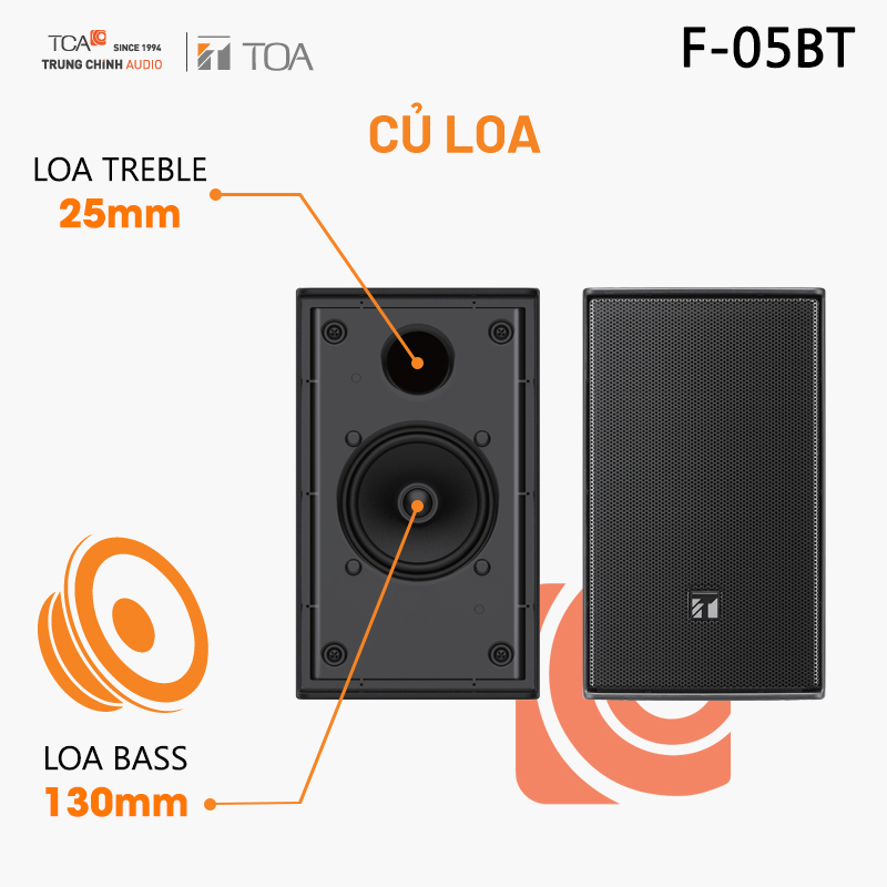 Loa hộp hai đường tiếng TOA F-05BT / F-05WT