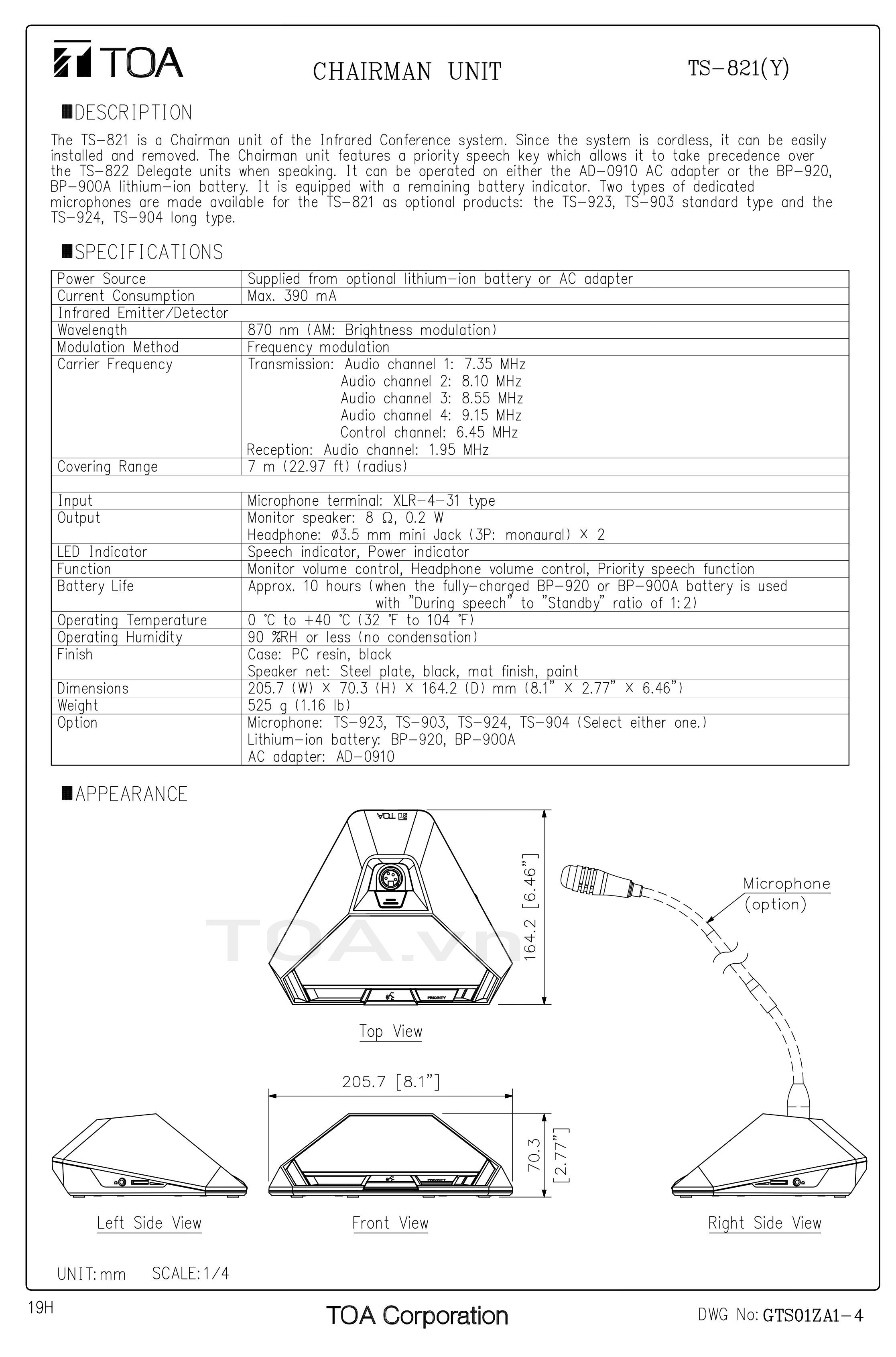 TOA TS-821
