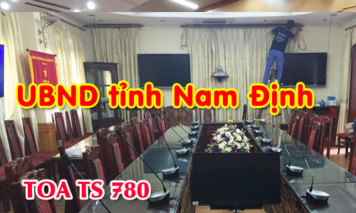 hệ thống âm thanh phòng họp hội nghị truyền hình trực tuyến UBND tình Nam Định